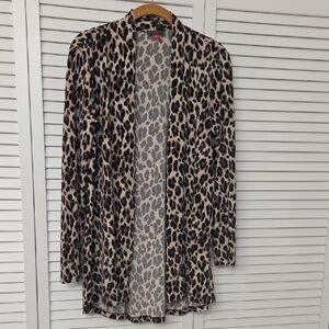 Vince Camuto Animal Print Cardigan